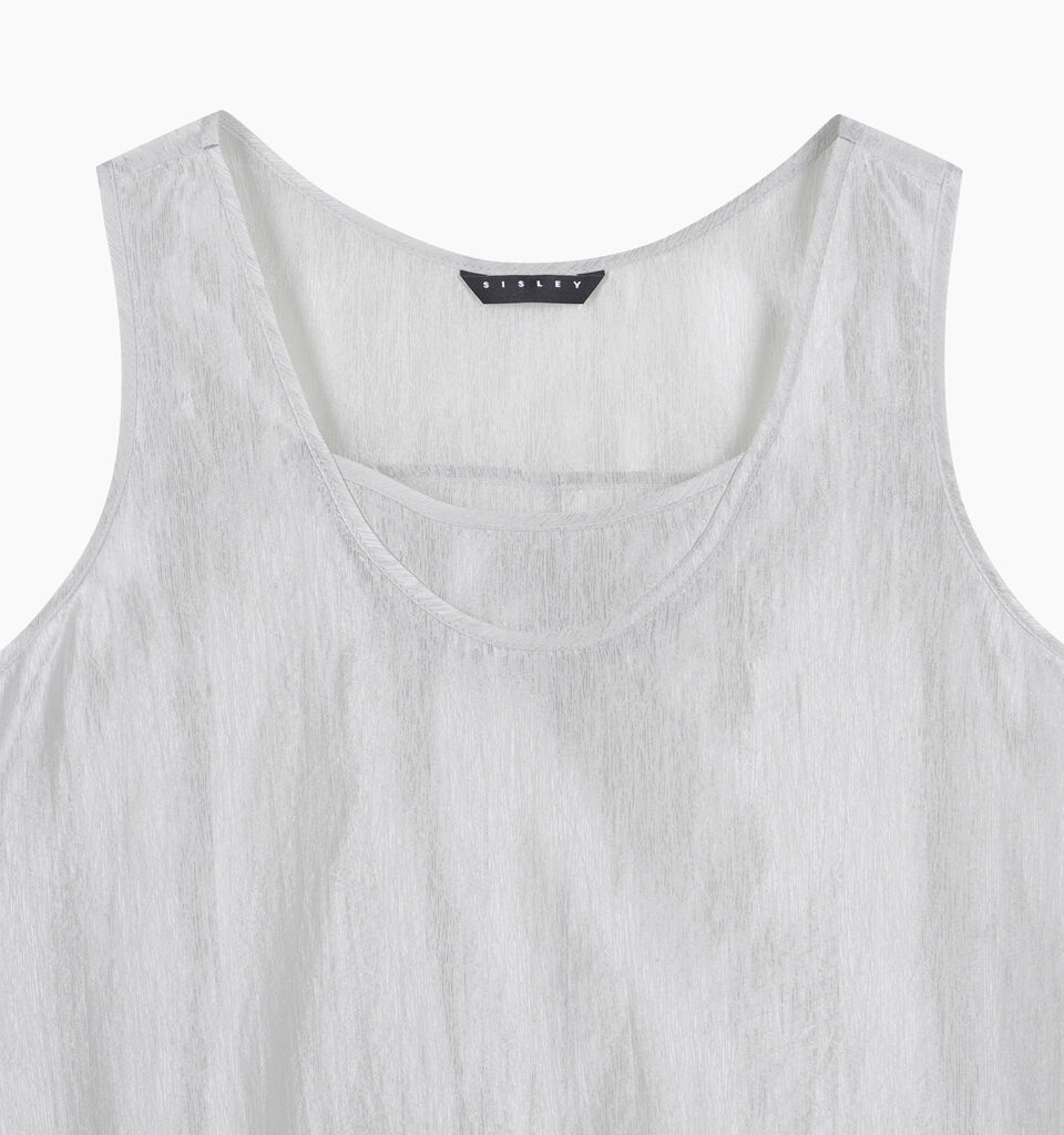 Light blue layered tank top - sisley k top - Γαλαζιο | Sisley K image number 3
